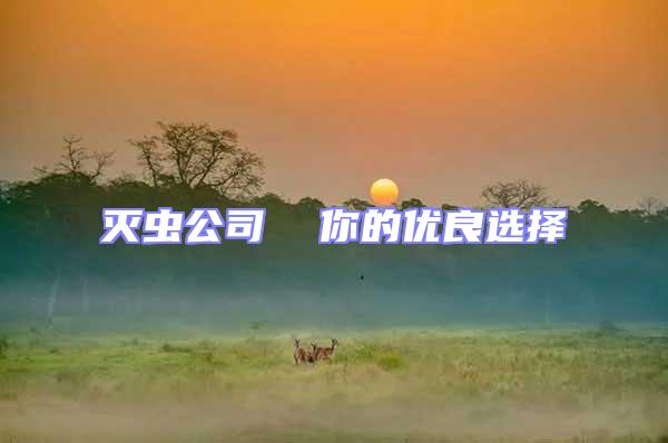 滅蟲公司 你的優良選擇