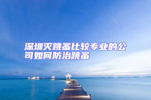 深圳滅跳蚤比較專業(yè)的公司如何防治跳蚤