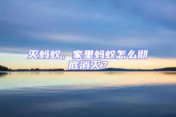 滅螞蟻,家里螞蟻怎么徹底消滅?