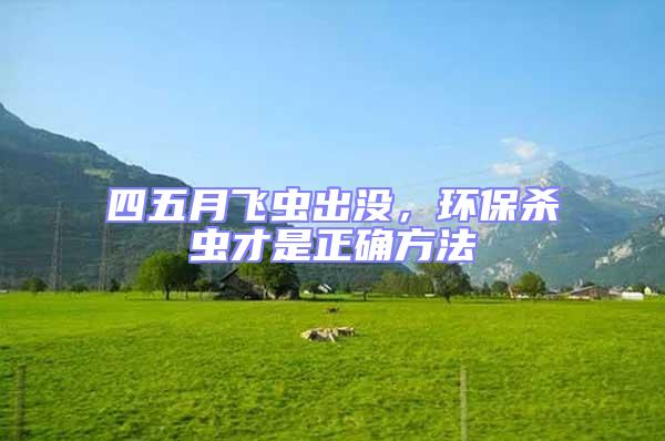 四五月飛蟲出沒,環保殺蟲才是正確方法