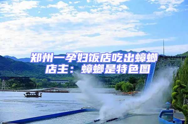 鄭州一孕婦飯店吃出蟑螂 店主:蟑螂是特色圖