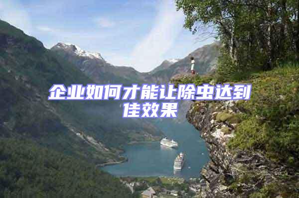 企業如何才能讓除蟲達到佳效果