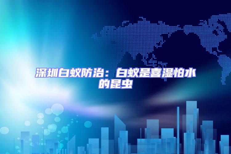 深圳白蟻防治:白蟻是喜濕怕水的昆蟲