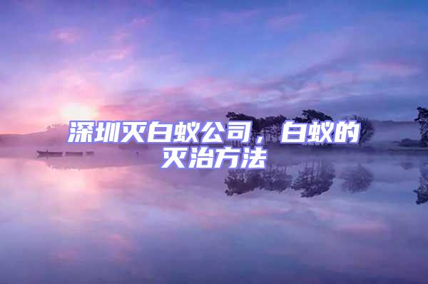深圳滅白蟻公司,白蟻的滅治方法