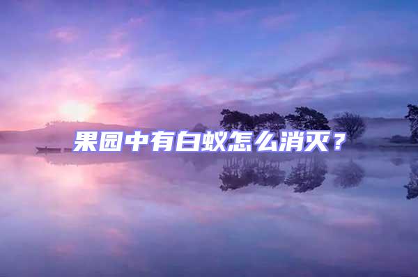 果園中有白蟻怎么消滅？