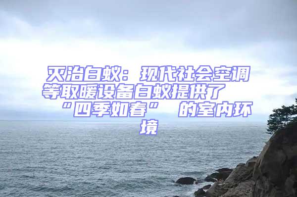 滅治白蟻:現代社會空調等取暖設備白蟻提供了 “四季如春” 的室內環境
