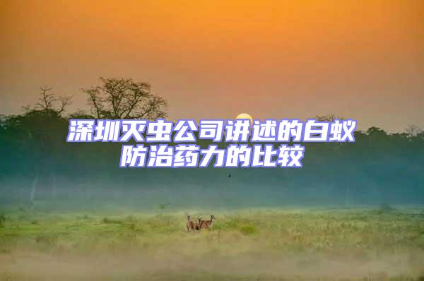 深圳滅蟲公司講述的白蟻防治藥力的比較