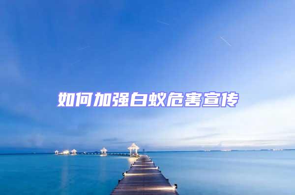 如何加強(qiáng)白蟻危害宣傳