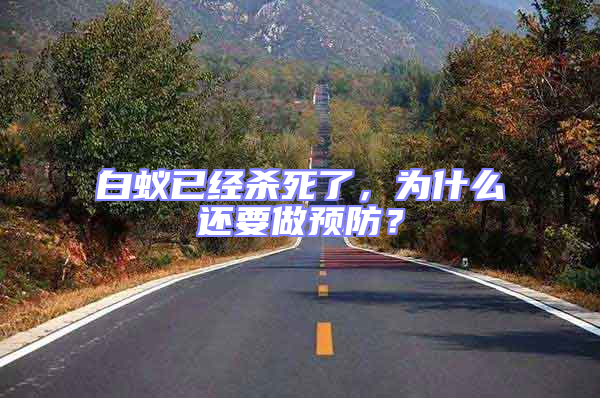 白蟻已經(jīng)殺死了，為什么還要做預(yù)防？