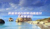 房屋裝修白蟻防治應在什么時候進行