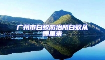 廣州市白蟻防治所白蟻從哪里來