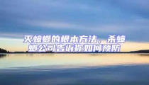 滅蟑螂的根本方法，殺蟑螂公司告訴你如何預(yù)防
