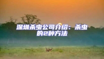 深圳殺蟲公司介紹：殺蟲的2種方法