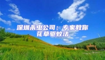 深圳殺蟲公司：專家教你花草驅蚊法