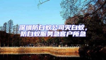 深圳防白蟻公司滅白蟻，防白蟻服務急客戶所急