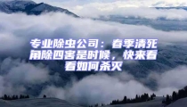 專業(yè)除蟲公司：春季清死角除四害是時候，快來看看如何殺滅